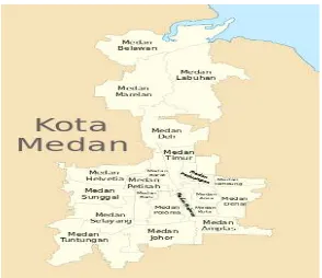 Gambar 1: Peta Lokasi Kecamatan di kota Medan 