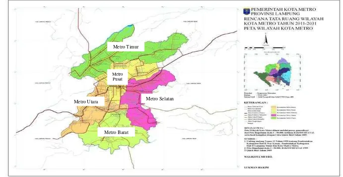 Gambar 3. Peta Wilayah Kota Metro 