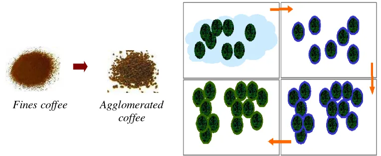 Gambar 6. Bagan proses produksi dari biji kopi hingga menjadi kopi instan 