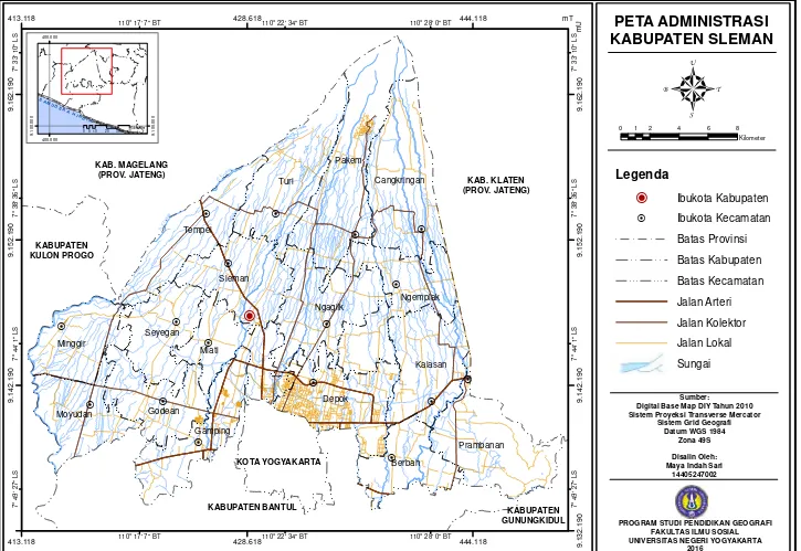 Gambar 14. Peta Administrasi Kabupaten Sleman