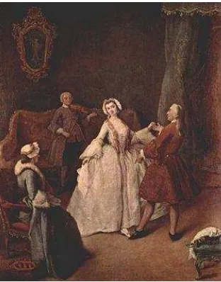 Gambar 1.1  "La lezione di danza" (The Dancing Lesson), ca 1741, Gallerie dell'Accademia