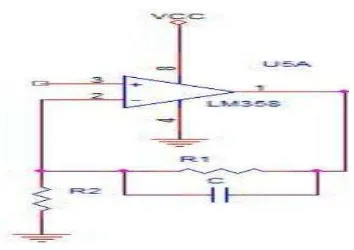 Gambar 2.9. rangkaian non-inverting amplifier 