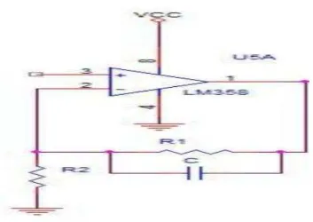 Gambar 2.9. rangkaian non-inverting amplifier 