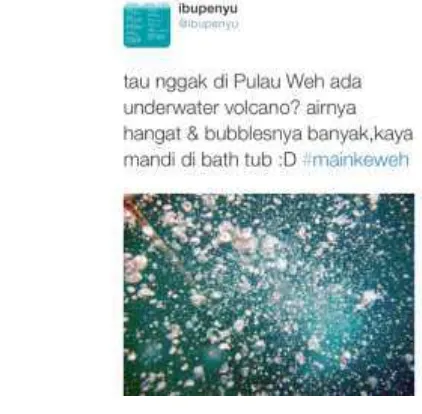Gambar 7 Penggunaan hashtag pada twitter @ibupenyu 