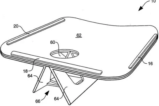 Figure 2.3: Folding lap tray design 