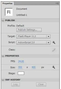 Gambar 6. Properties Panel Adobe Flash CS6 