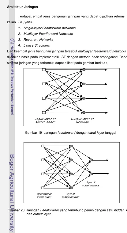Gambar 19  Jaringan feedforward dengan saraf layer tunggal 