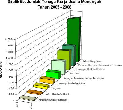 Grafik 5b. Jumlah Tenaga Kerja Usaha Menengah 