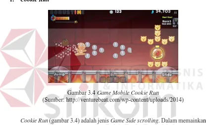 Gambar 3.4 Game Mobile Cookie Run  (Sumber: http://venturebeat.com/wp-content/uploads/2014) 