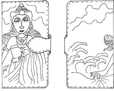 Gambar 47. Sketsa ornamen long wallet 2 
