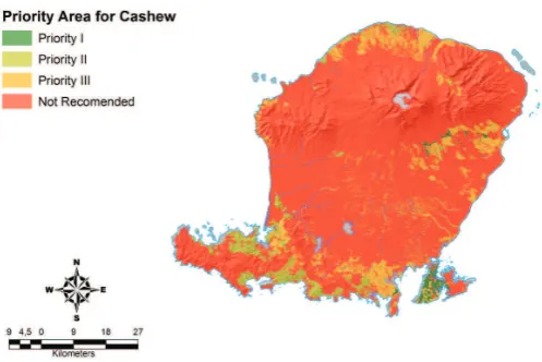 Table 7. Area priority of cashew expansion on Lombok Island