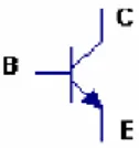 Gambar 2.7 Simbol Transistor Bipolar (NPN) 