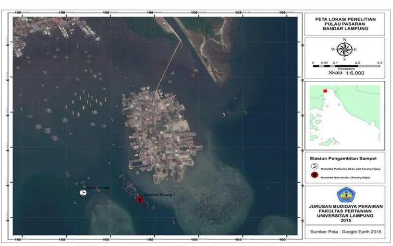 Gambar 2. Lokasi Penelitian di Perairan Pulau Pasaran