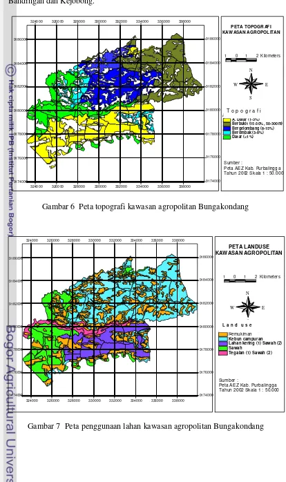 Gambar 7  Peta penggunaan lahan kawasan agropolitan Bungakondang 