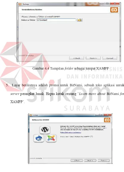 Gambar 4.4 Tampilan folder sebagai tempat XAMPP 
