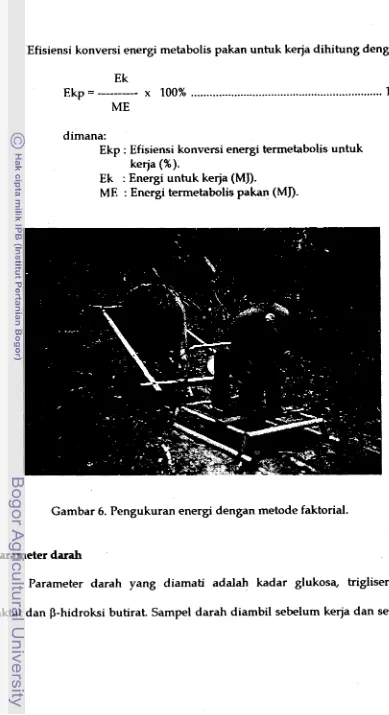 Gambar 6. Pengukuran energi dengan metode faktorial. 