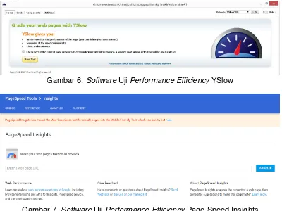 Gambar 6. Software Uji Performance Efficiency YSlow 
