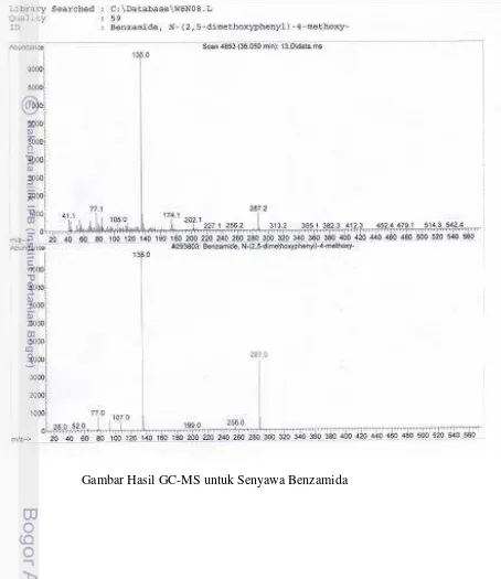 Gambar Hasil GC-MS untuk Senyawa Benzamida 