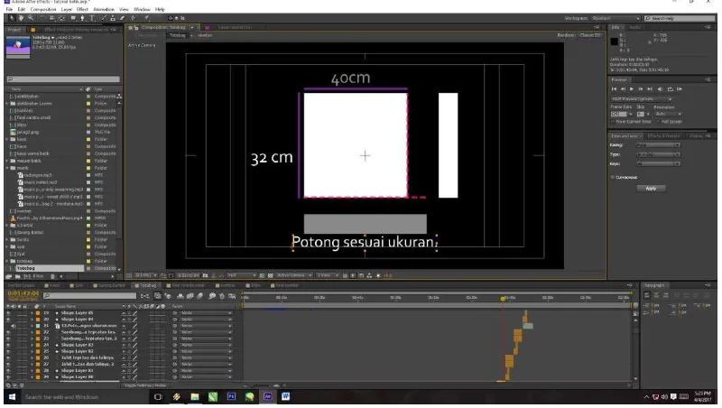 Gambar 17: Mengedit voice over (suara narator) menggunakan Adobe Audition Cs6dan memasukkannya ke dalam Adobe After Effects Cs6 (Sumber: Dokumentasi Pribadi) 