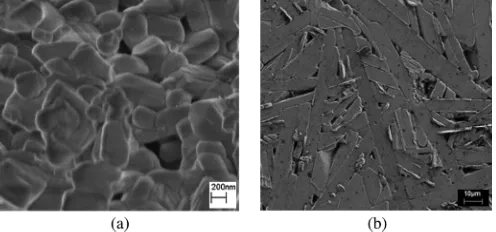 Fig. 1. XRD pattern of the BiT powder at different calcination temperaturesfor 3 h: (a) 900�, (b) 1000�, and (c) 1100�.