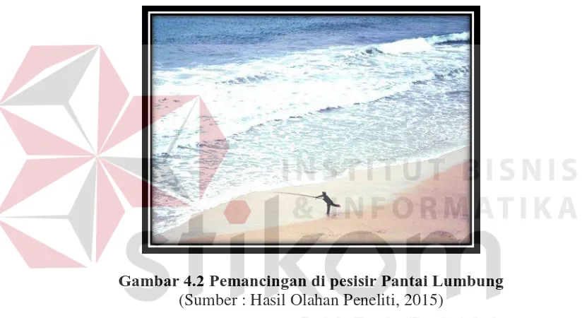Gambar 4.2 Pemancingan di pesisir Pantai Lumbung  