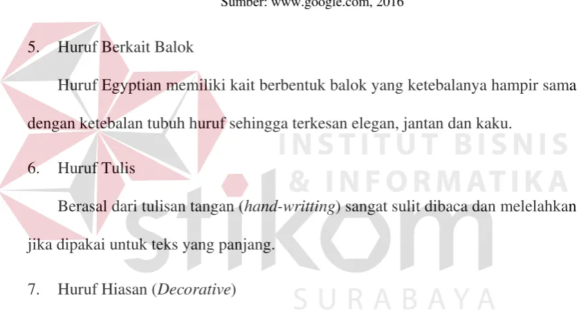 Gambar 2.10 Font Arial 