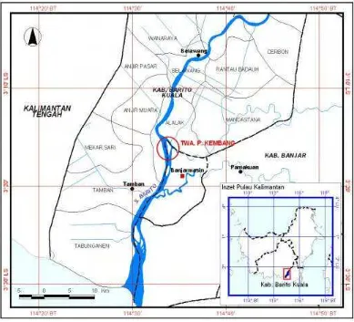 Gambar 2.  Peta lokasi TWA Pulau Kembang 