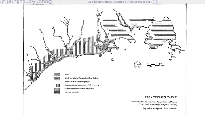 Gambar 35. Peta Tekstur Tanah Kotamadya Padang 