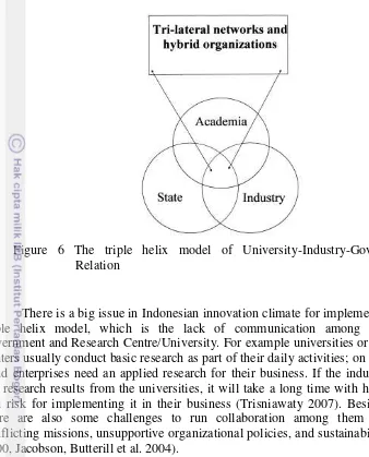 Figure 6 The triple helix model of University-Industry-Government 