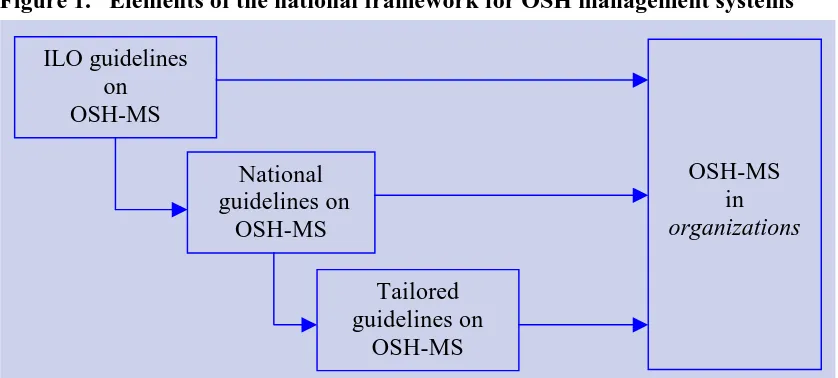 Figure 1.   Elements of the national framework for OSH management systems