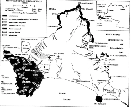 Figure 1. Ujung Kulon Game Sanctuary (Hogerwerc 1970) 