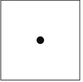 Gambar 6. Titik dalam ruang besar (titik kelihatan kecil), dalam ruang kecil titik 