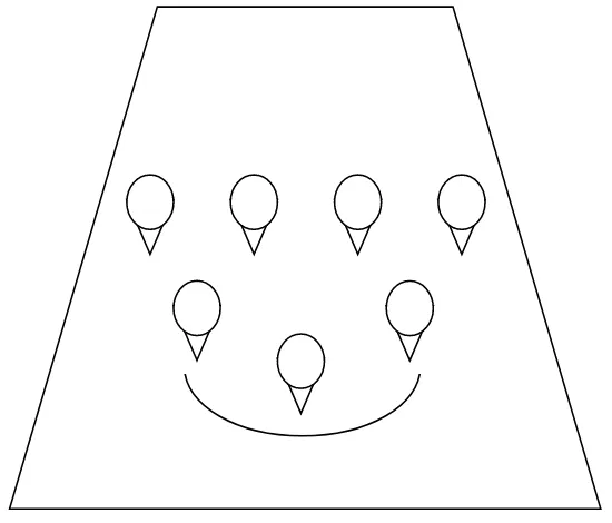 Gambar  44. Pola lantai Pengembangan garis lengkung pengembangan 5 