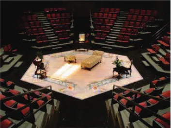 Gambar 12. Bentuk teater arena dengan pola segi enam  