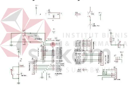 Gambar 3.2 Minimum Sistem Mikrokontroler Atmega32