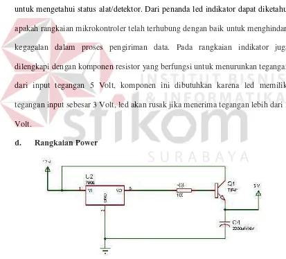 Gambar 3.5 Rangkaian Indikator pada Minimum Sistem