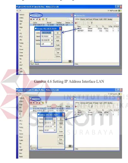 Gambar 4.6 Setting IP Address Interface LAN 