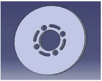Figure 1. Three Dimensional of the Designed Brake Disc