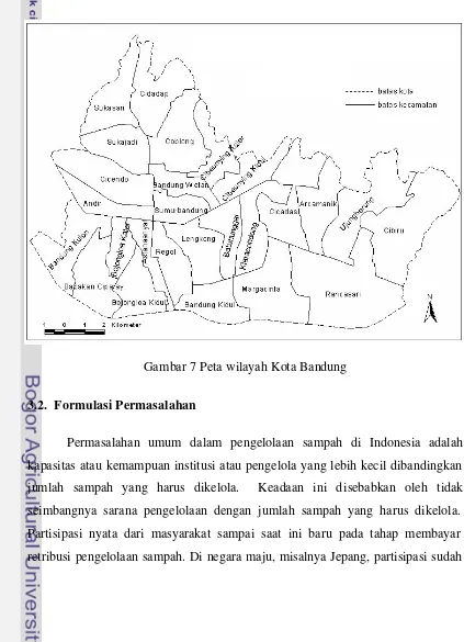 Gambar 7 Peta wilayah Kota Bandung 