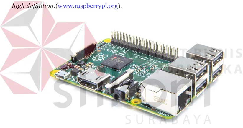 Gambar 2.1 Raspberry Pi 2 Model B 