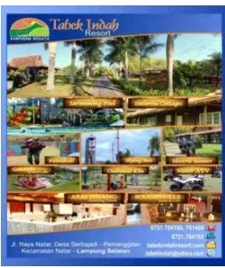 Gambar 1.3  Periklanan Kampoeng Wisata Tabek Indah Resort melalui media iklan   