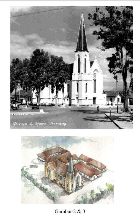 Gambar 2 & 3 Gereja St. Petrus Katedral Bandung karya Charles Proper 