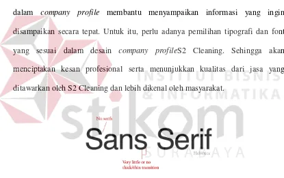 Gambar 4.5 Font Sans Serif 