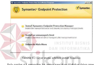 Gambar 4.2 Layar utama sebelum install Symantec 