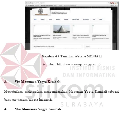Gambar 4.4 Tampilan Website MONJALI 