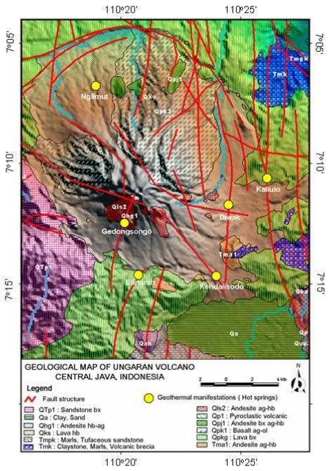 Gambar 3.2 Peta Geologi Gunung Ungaran. 
