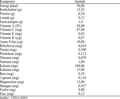 Tabel 3. Komposisi kimia buah nenas per 100 g bahan Komposisi Jumlah 