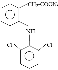 Gambar 5. Struktur kimia Natrium Diklofenak 