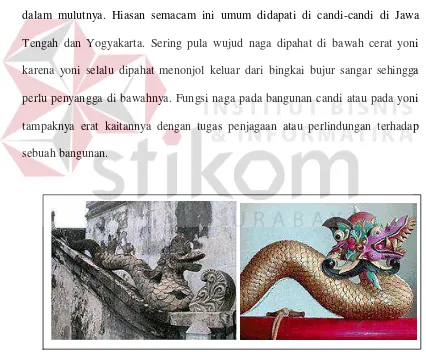 Gambar 4.4 Penggunaan Naga. Simbol Naga Sebagai Penjaga(kanan), Simbol Naga Sebagai Seni Dekorasi Gamelan (kiri)