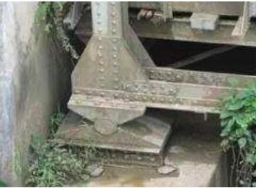 Gambar 7. Penggunaan tumpuan sendi pada struktur jembatan 